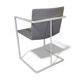 4 x Pierre Mazairac & Karel Boonzaaijer, Hennie de Jong int, grey fabric, white steel, 1970s