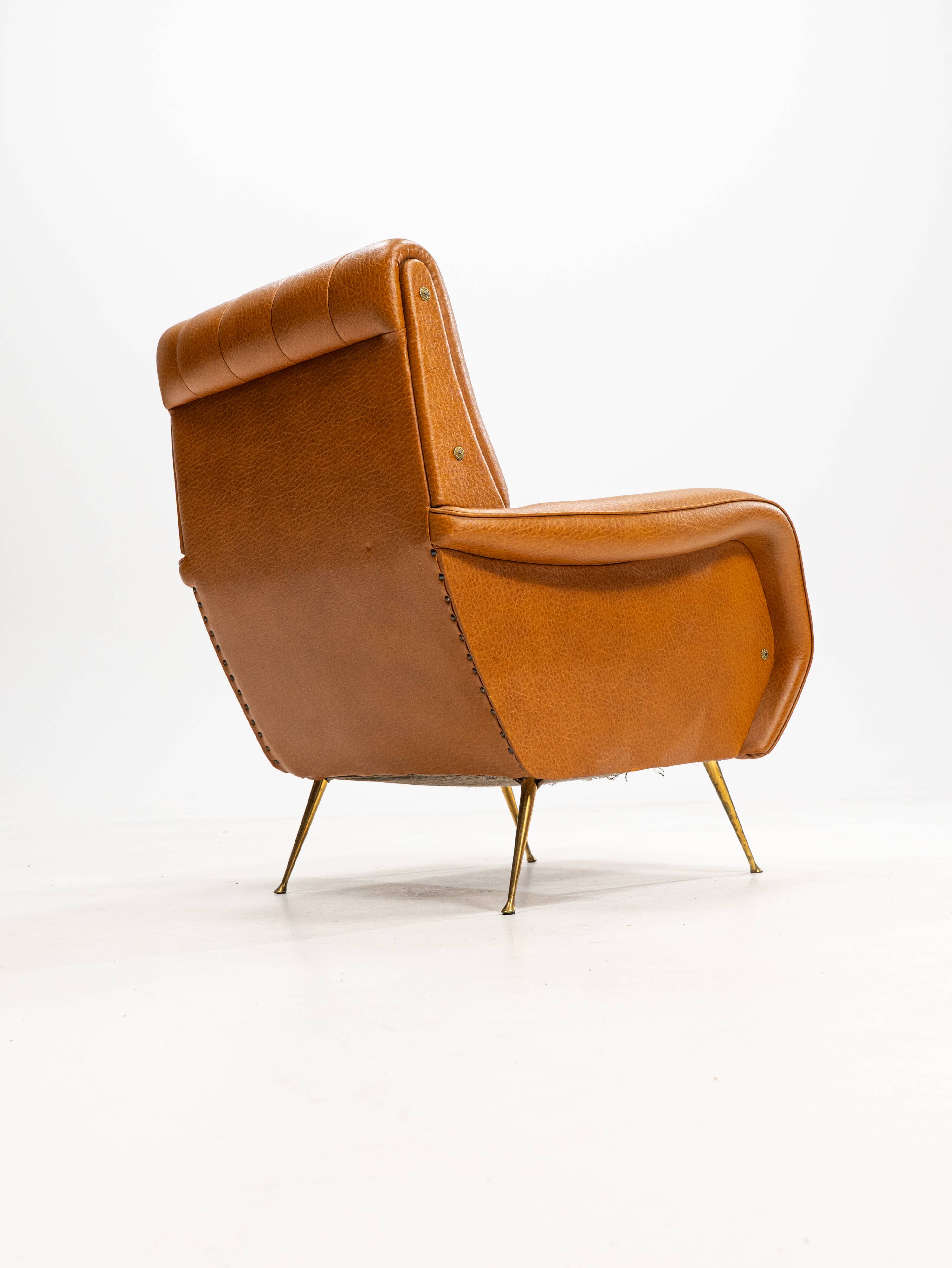 Italian armchair in the style of 'Lady' by Marco Zanuso for Arflex, 1950s