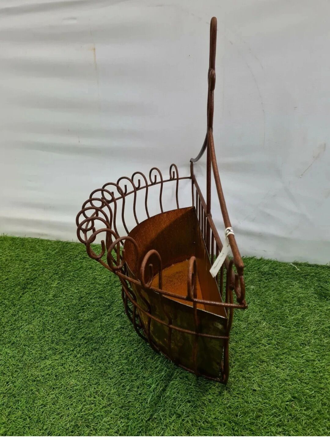 Wrought iron wall planter