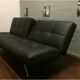 Sofa bed "Smala" vintage black leather adjustable by Pascal Mourgue for Ligne Roset