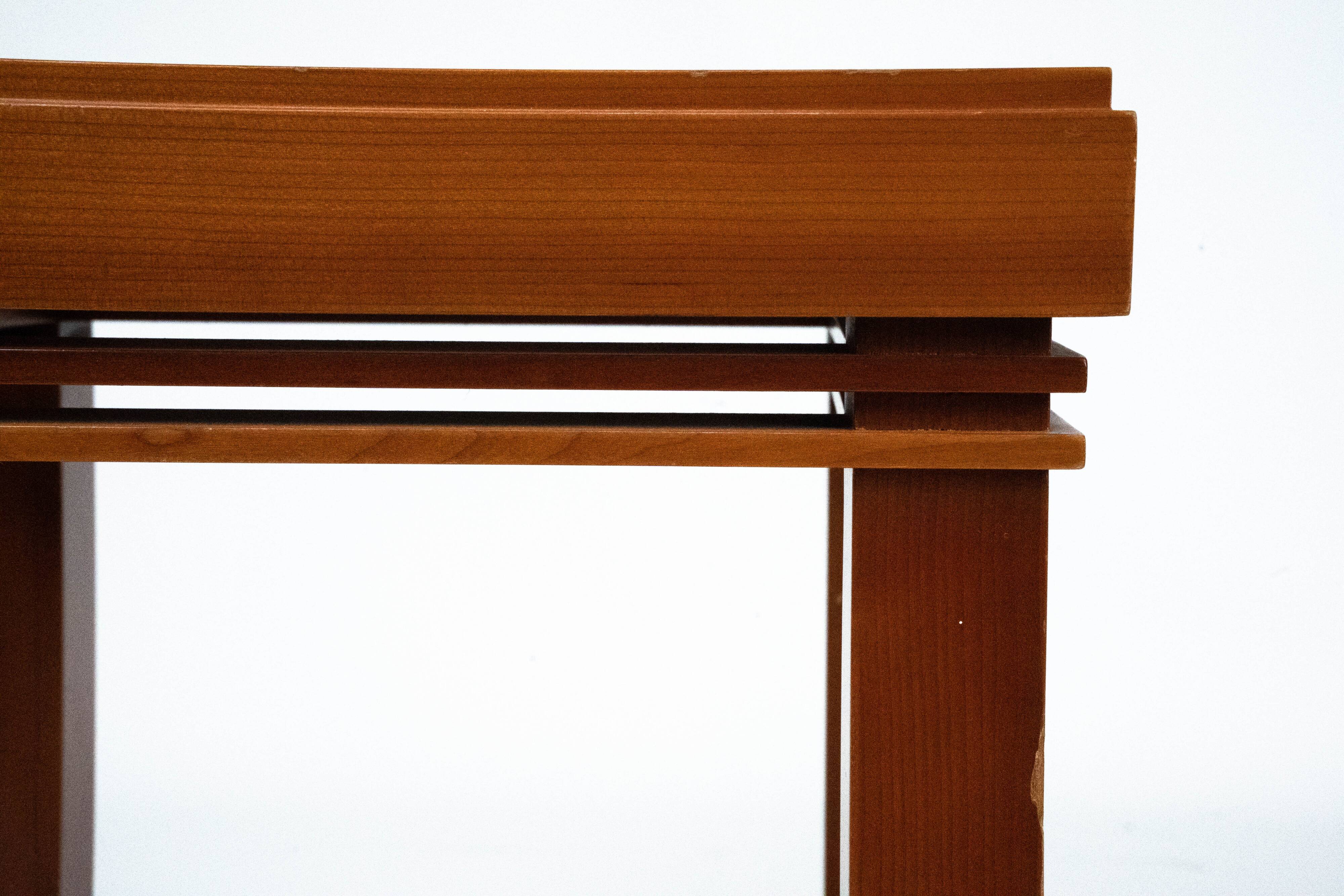 Table d'appoint Robie de Frank Lloyd Wright pour Cassina, édition limitée. Italie, 1988