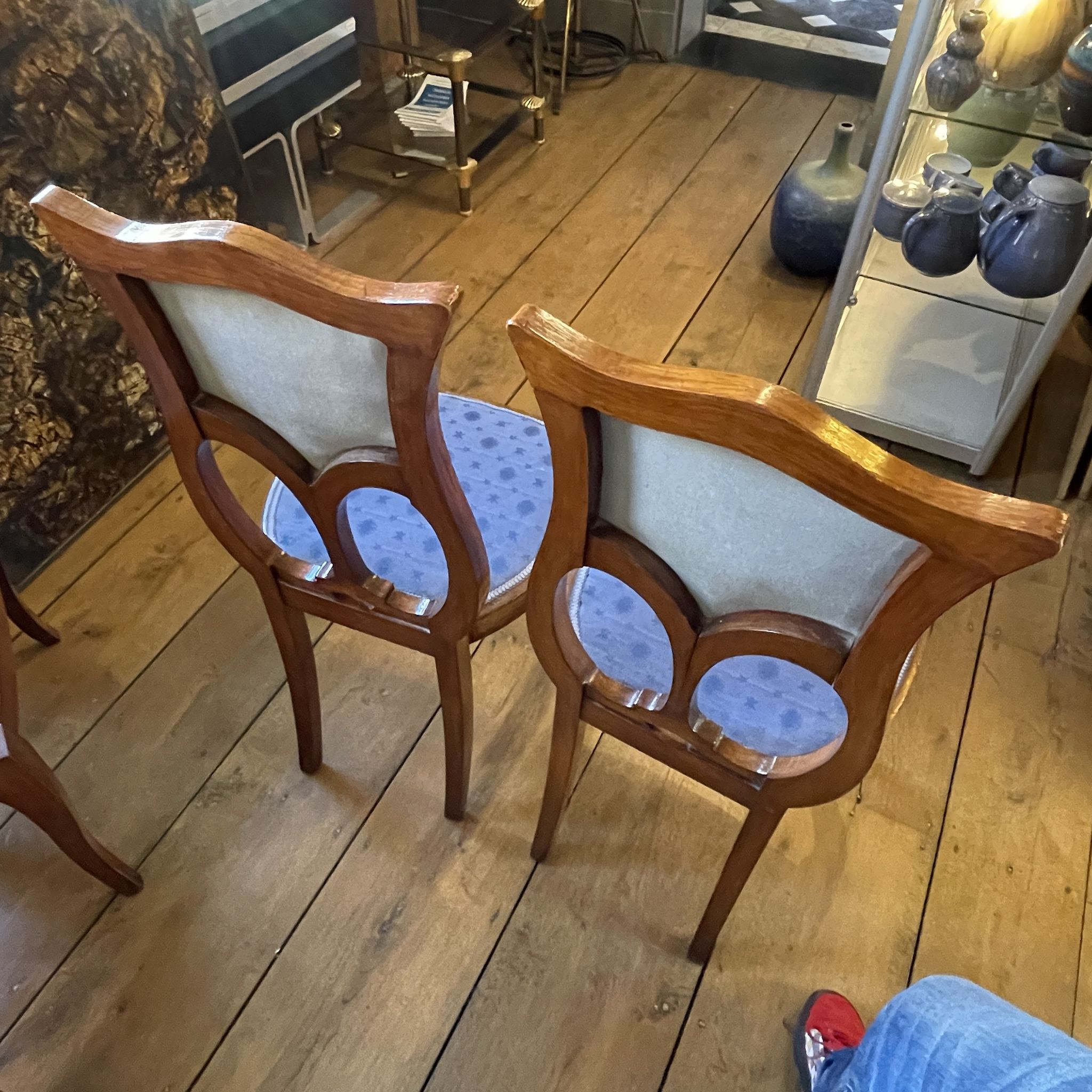 Salon Art Nouveau complet, 1 canapé + 2 fauteuils + 2 chaises, ca 1900