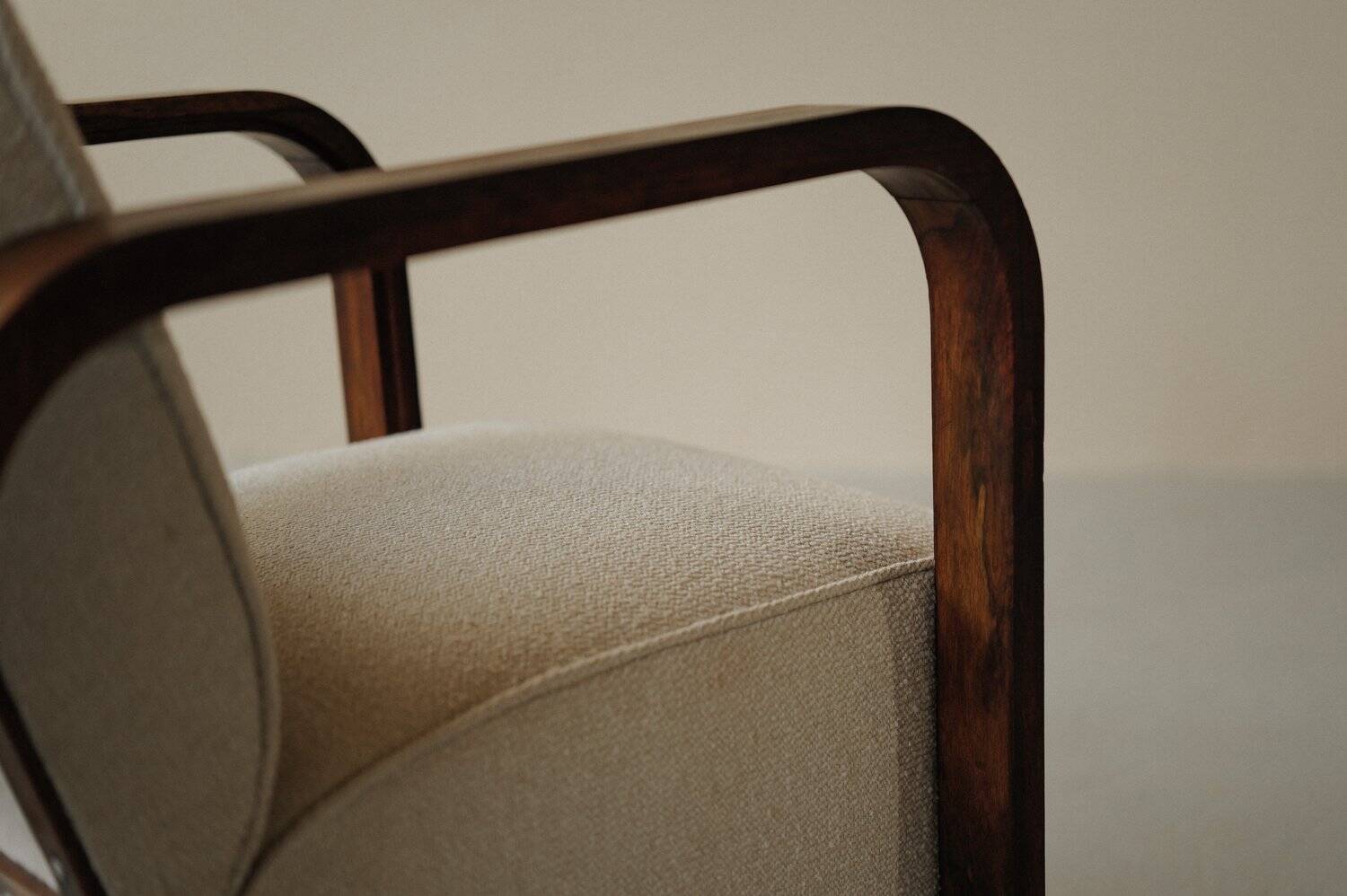 Fauteuil Art-Déco, palissandre, 1930