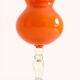 Murano Orange Cased Glass Large Goblet Vase, Italy, 1970s