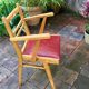 Fauteuil scandinave vintage pieds compas