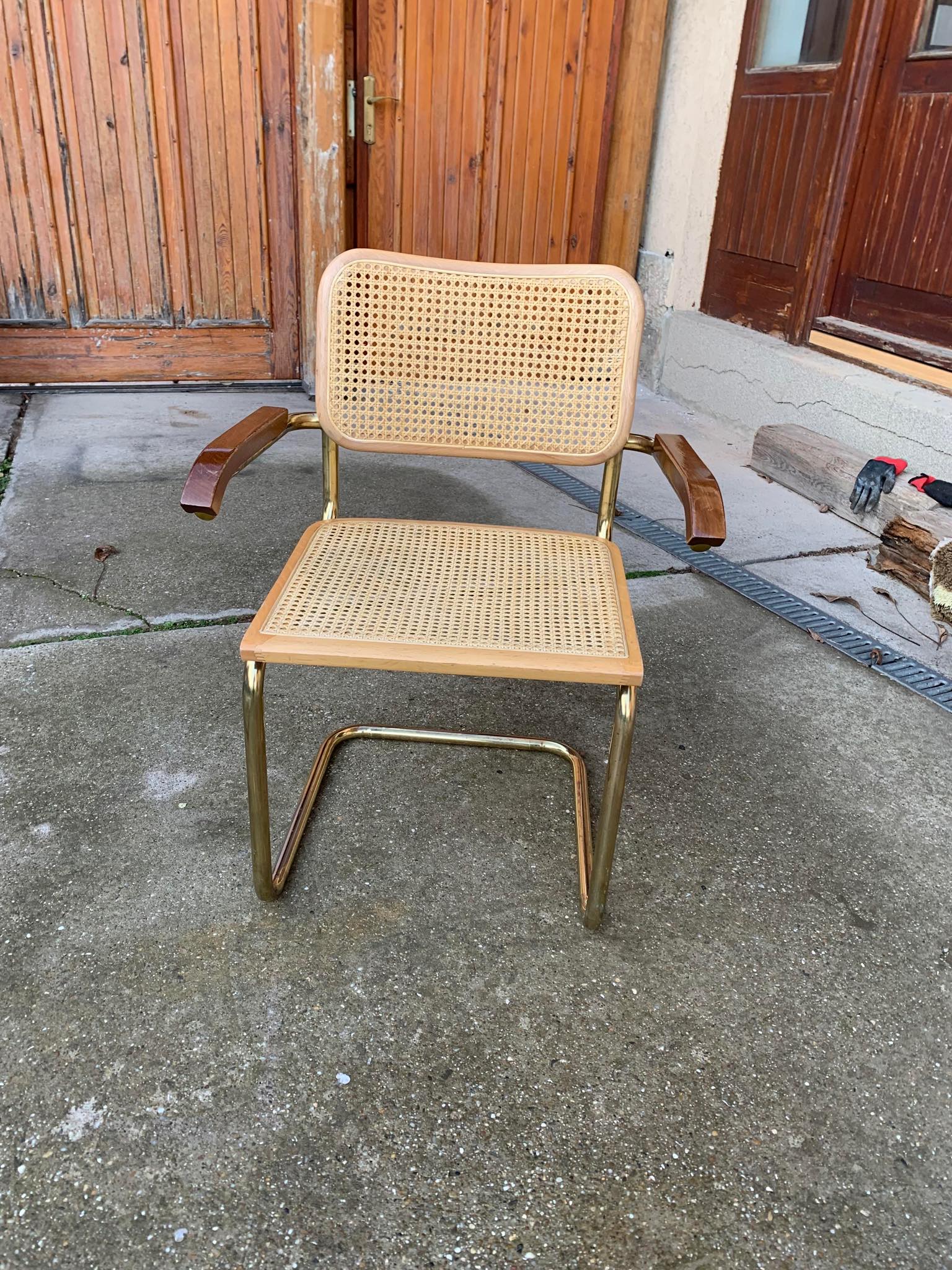 Mid-Century Modern Italian Marcel Breuer B64 Cesca Chair, 70s