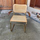 Mid-Century Modern Italian Marcel Breuer B64 Cesca Chair, 70s