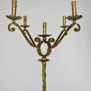 Gold wrought iron lamppost