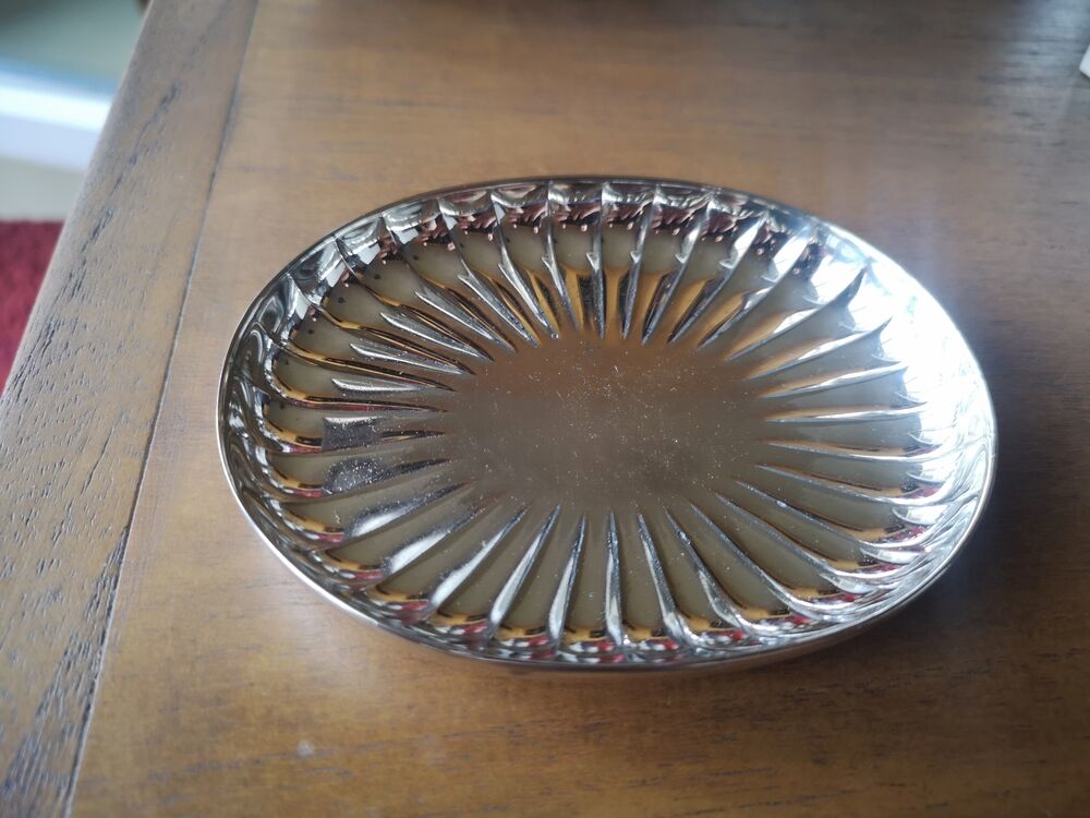 Art Deco silver metal soap holder - 1930s