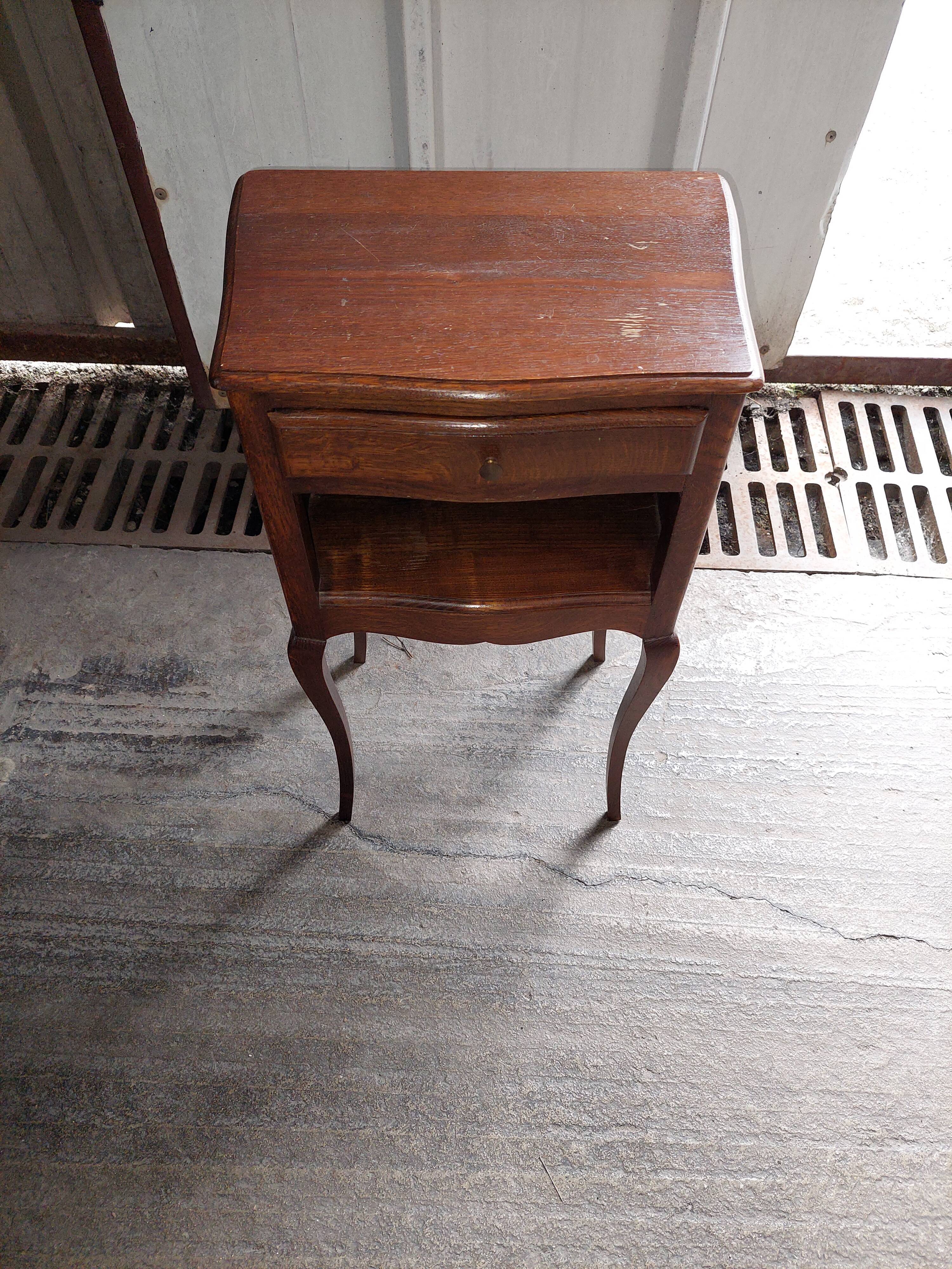 Vintage wooden bedside table
