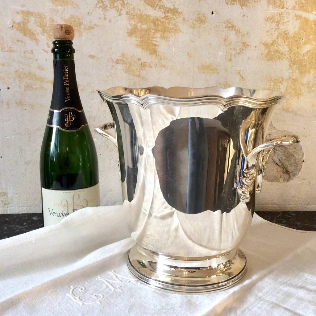 Silver-plated champagne bucket St-Médard