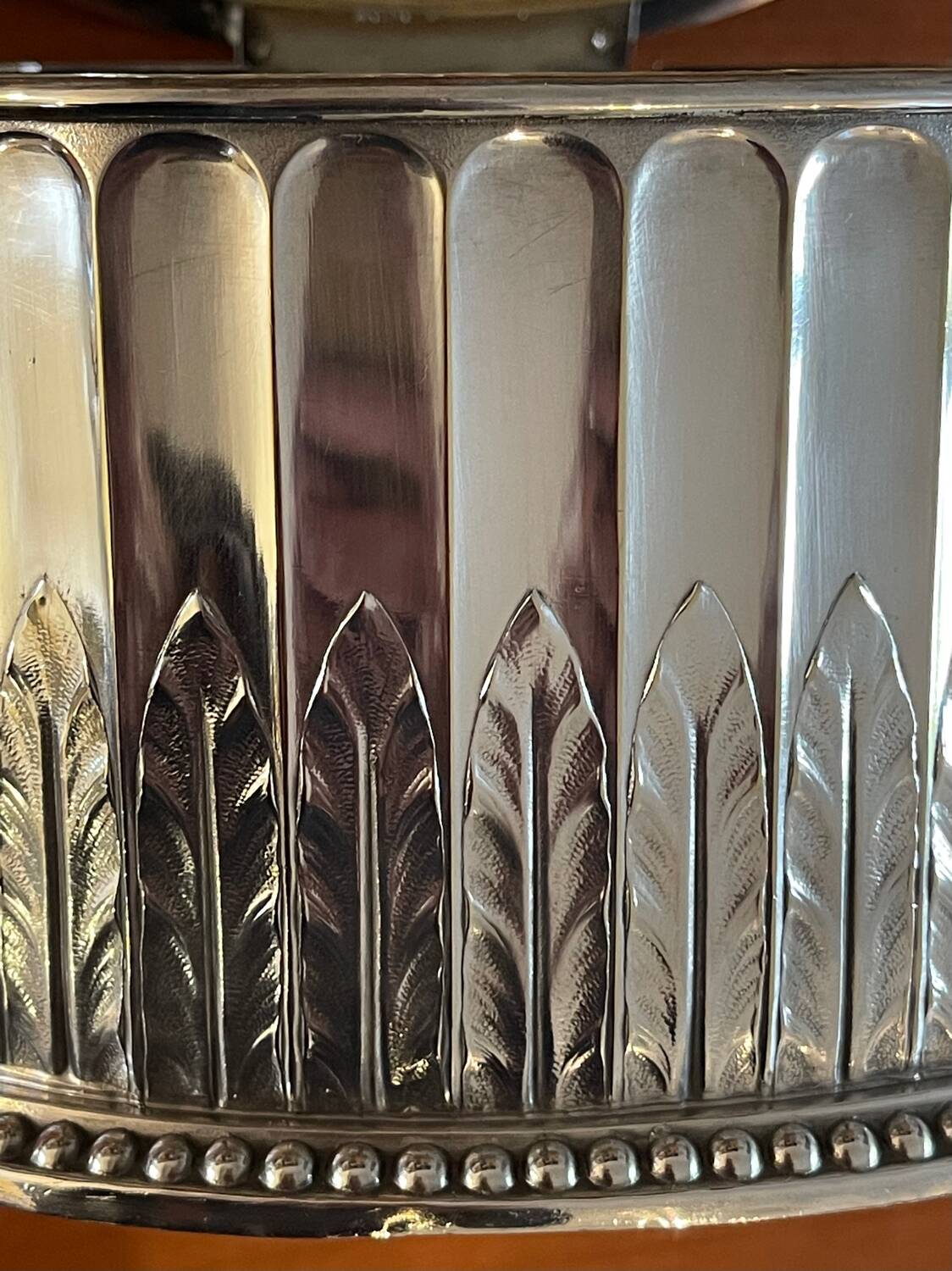 Christofle Gallia, large biscuit tin, early 20th century
