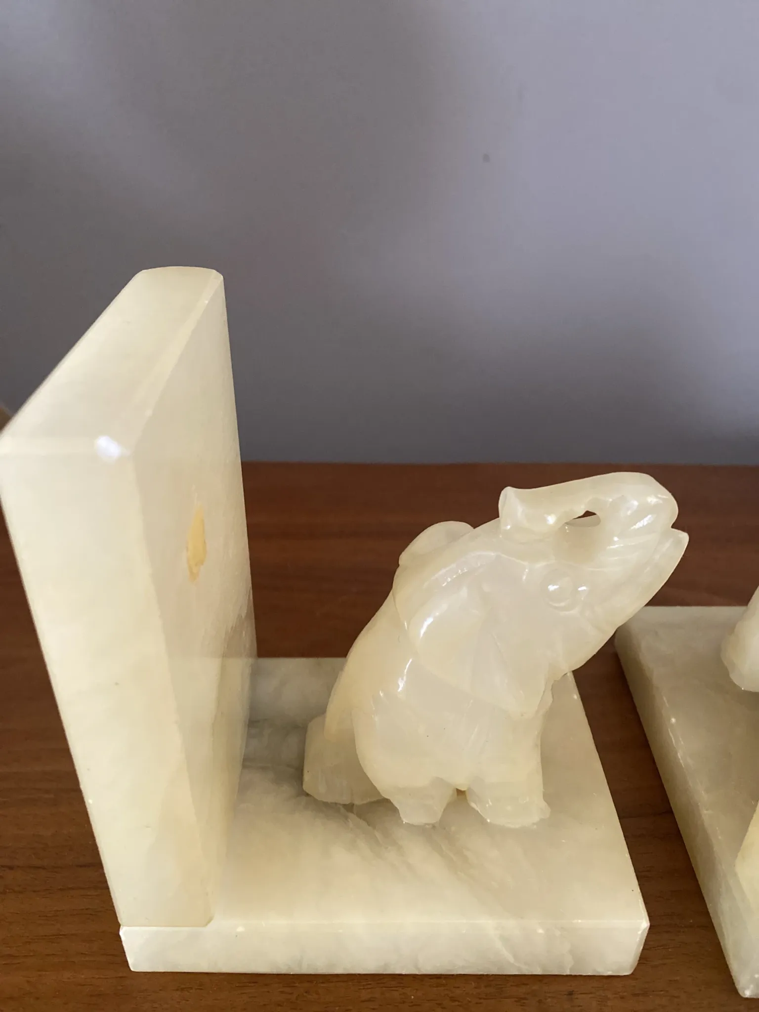 Paire de serres livres éléphants 