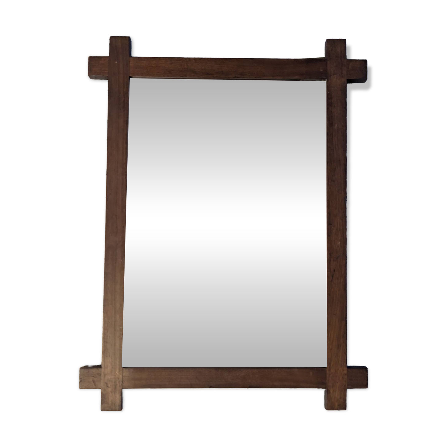 Solid wood mirror from the 1940s – 53 x 40 cm – simple and elegant
