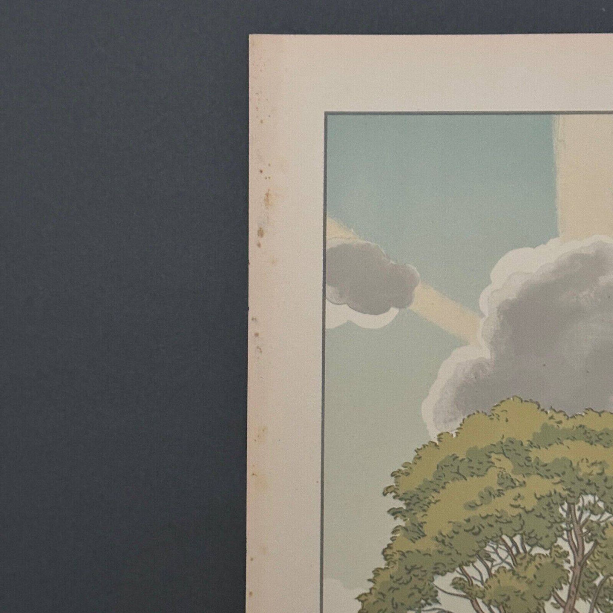 Lithographie par Henri Rivière La Féérie des Heures - L'Orage qui monte