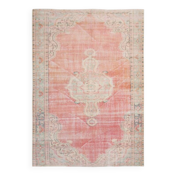 6x8 Vintage Pale Red Classic Rug, 179x254Cm
