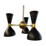 Moonlight chandelier 3 arms black