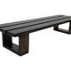 Minimalist vintage sofa design in wengé wood solid slatted bench