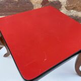 Formica pedestal table, small vintage Scandinavian coffee table, plant stand