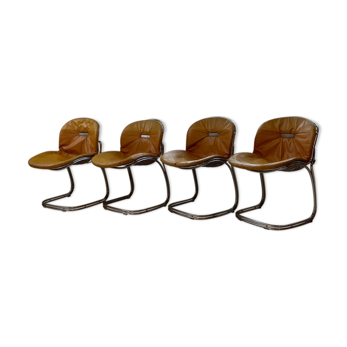 4 chairs Rinaldi "Sabrina" yellow leather