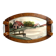 Art Deco, painted glass top, wooden frame, signed Dope, circa 1930