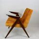Fauteuil caméléon en or jaune attribué à jozef chierowski, 1970
