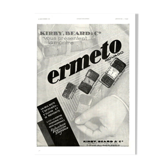 Vintage poster 30s Ermeto Watch