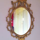 Baroque brass mirror.