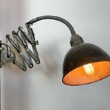 Grey Industrial Scissor Wall Lamp from Elektroinstala, 1960s