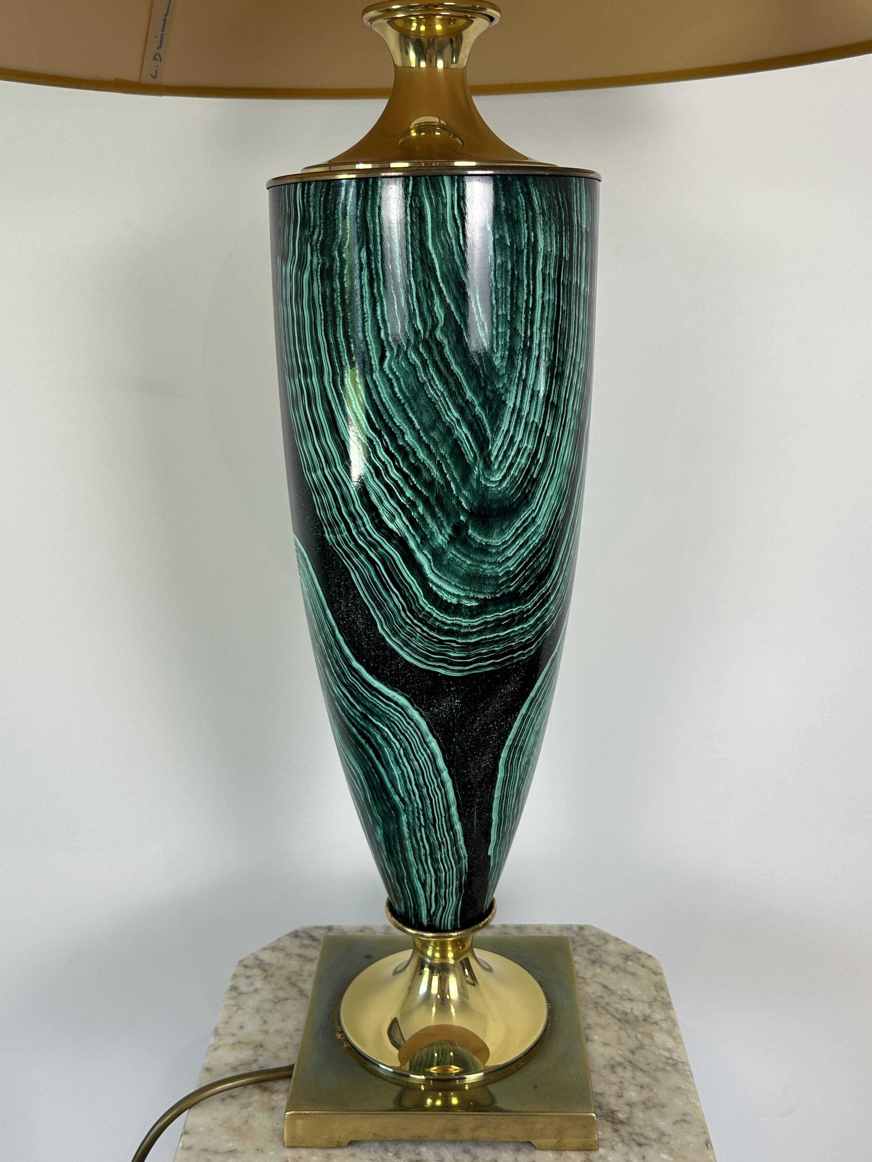 Superb ceramic lamp from the house "Le Dauphin".