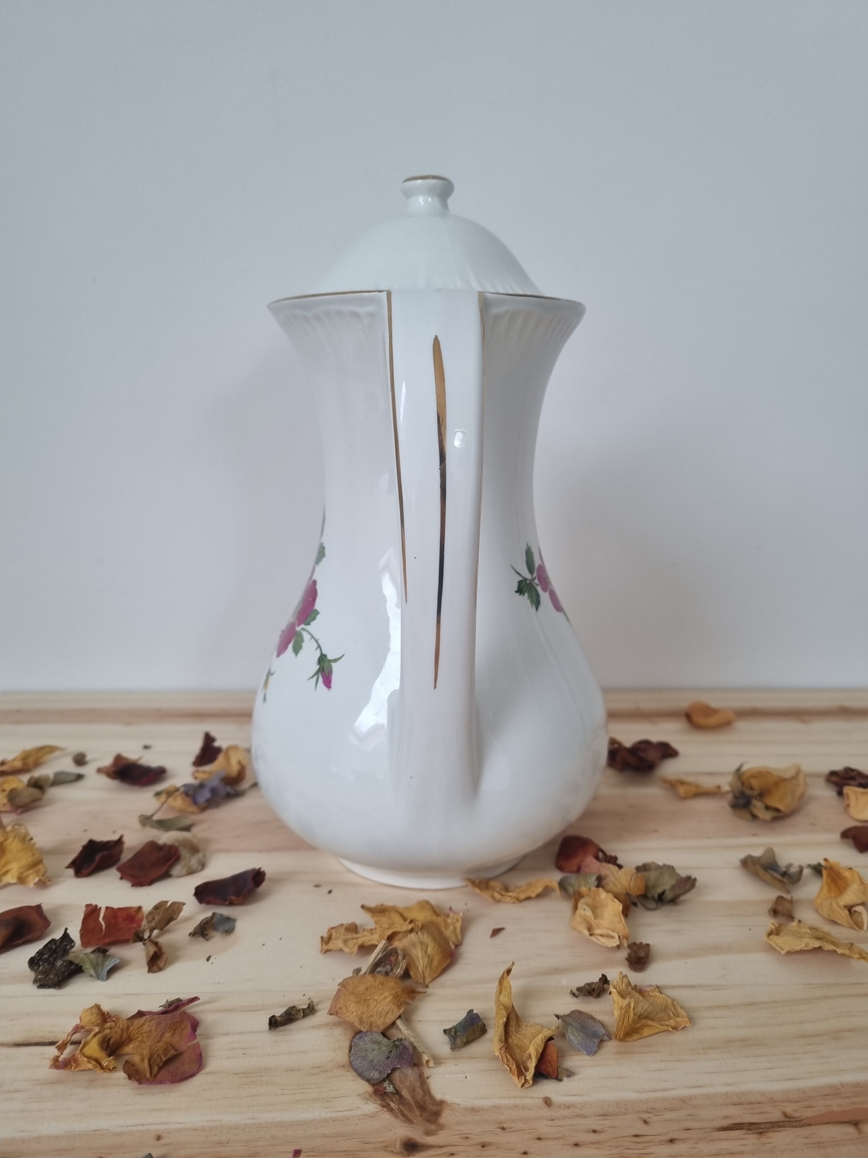 Vintage porcelain teapot Digoin Sarreguemines