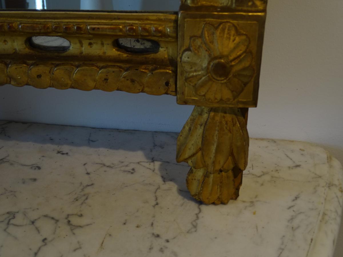 Mirror period gilded wood Louis XVI 57x105cm