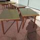 Set of 5 wooden and Formica bistro table