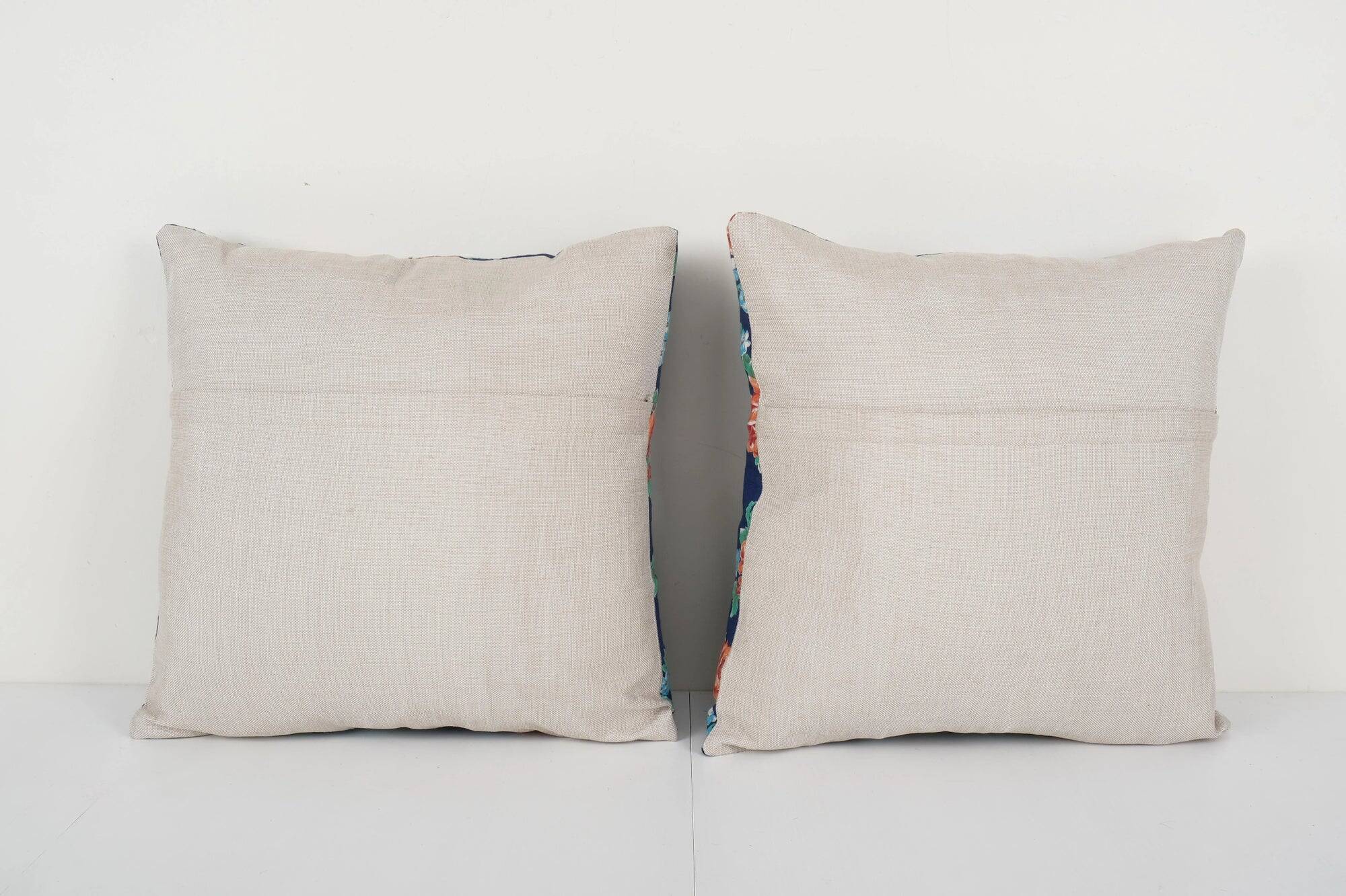 Set of 2 vintage Turkish cushion covers 51x51 cm