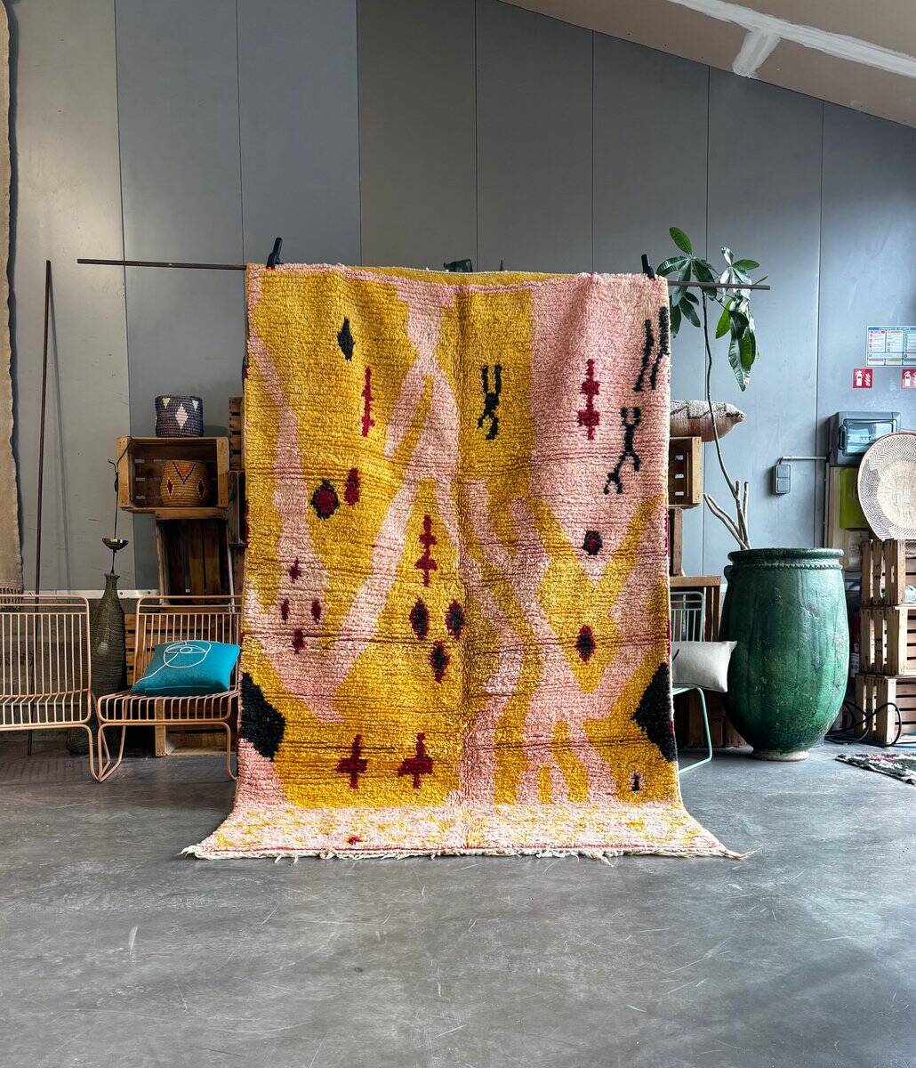 Moroccan Boujad rug in wool, Morocco, 1990