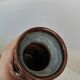 Mid-Century Modern Ceramic Vase: Glossy Brown West German Style, 6.3" Tall