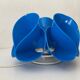 Blue plexiglass table lamp, Flower Design, 1970s, Italy.