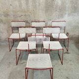 Set of six "Spaghetti" chairs by Giandomenico Belotti