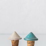 Bauhaus Ceramic Alpha Omega Cruet Pair by Theodor Bogler, 1948-1968