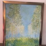 Poplar landscape signed