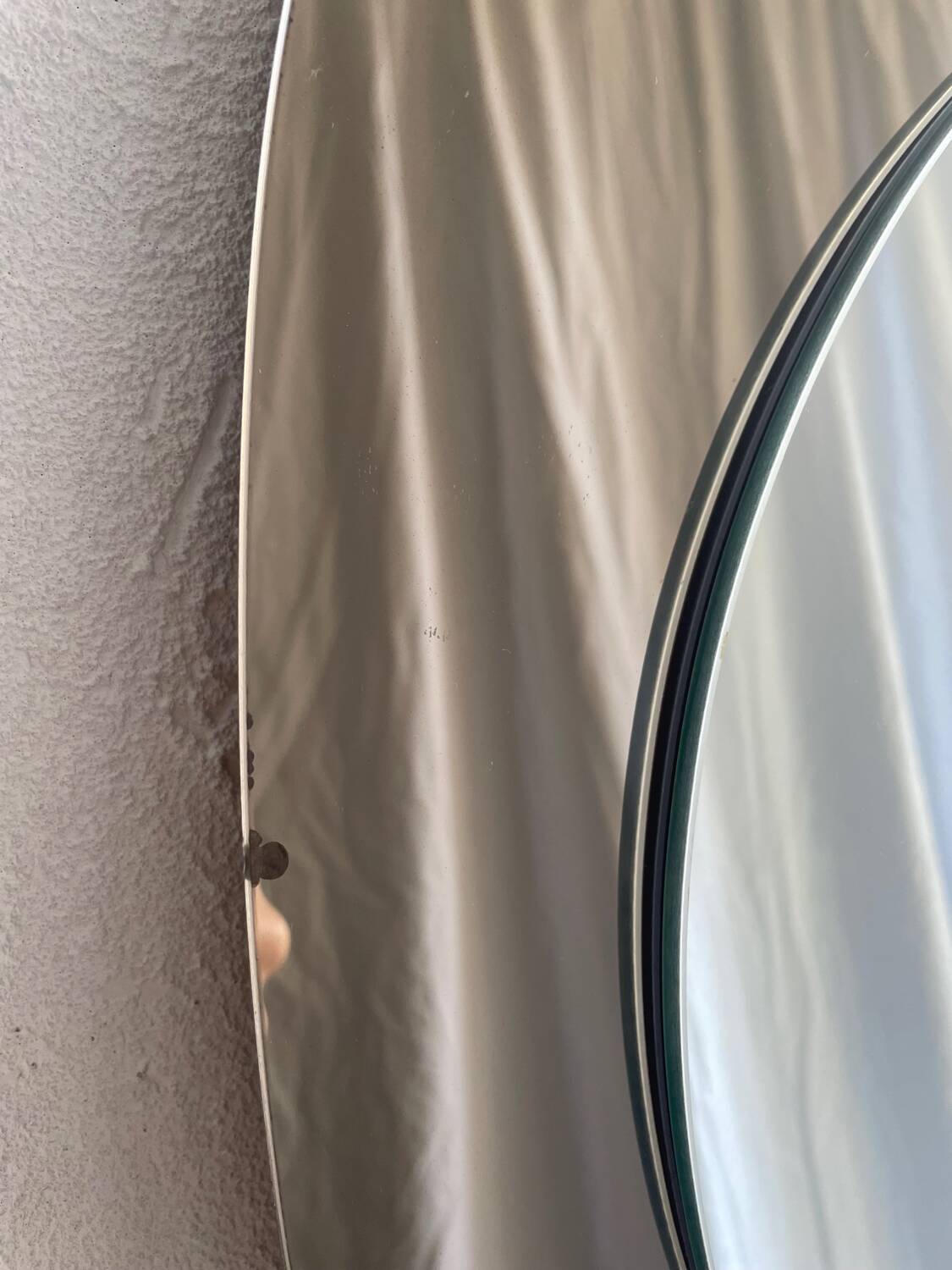 Miroir en verre fumé 70’s space age