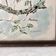 Watercolor bird Pinson signed vintage