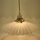 Opaline glass pendant light