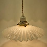 Opaline glass pendant light