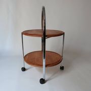 Desserte roulante pliante en bois massif