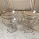 Set of 4 wide glasses of champagne in crystalline 60s