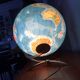 Large Vintage Globe • Glass • Brass • Columbia Duo • Space Age • 1960