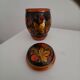 Russian khokhloma candy dish with lid