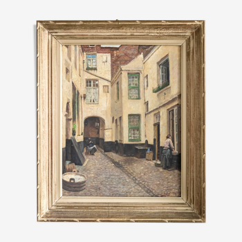 Tableau peinture à l'huile sur toile Jozef Quisthoudt 1883: 1953 Anvers