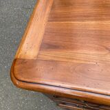 Vintage solid oak Louis XV commode from the 19th century.